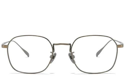 Lunettes ovales en titane brun #BS0218-0029