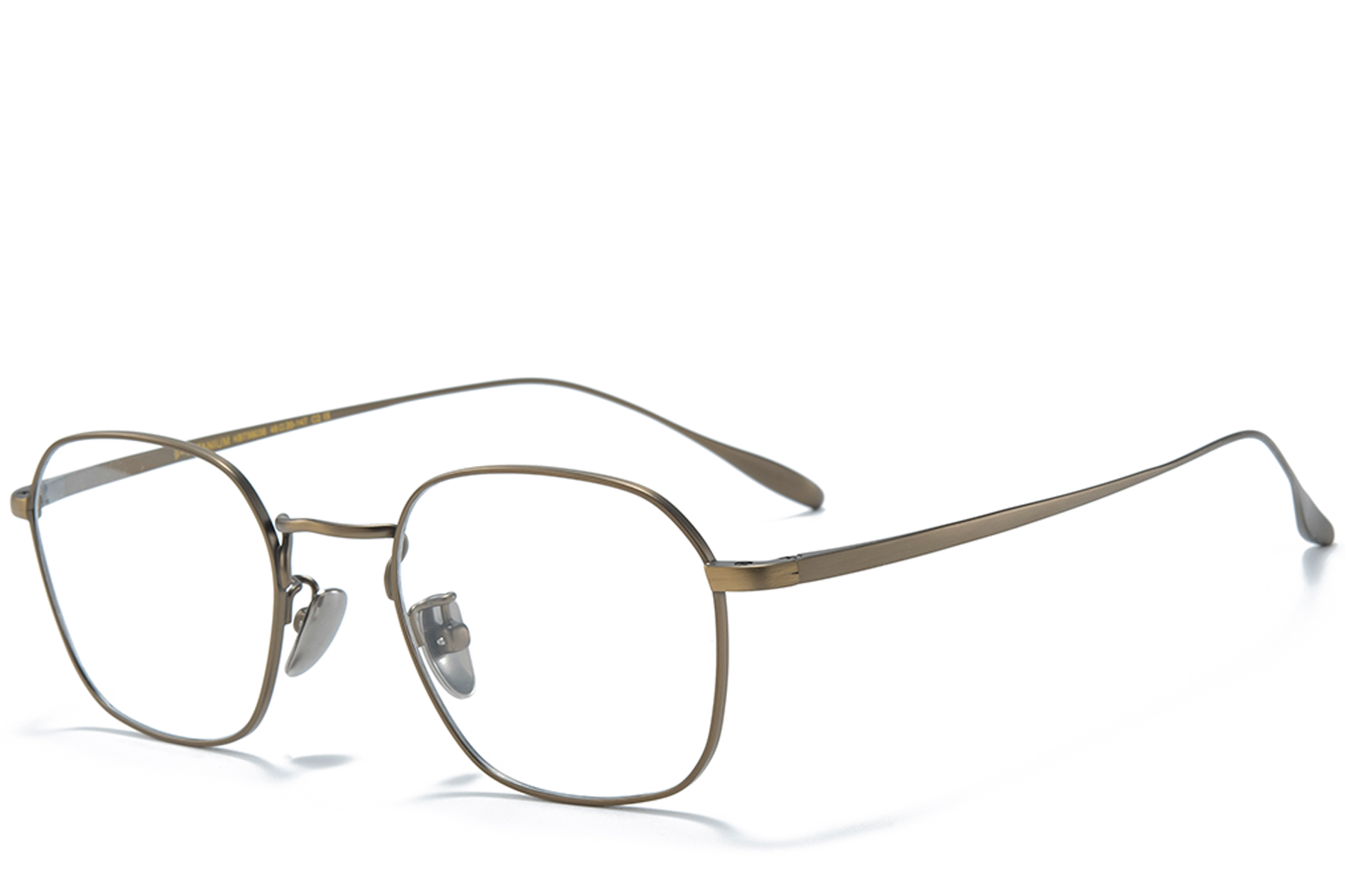 Ovale braune Titanbrille #BS0218-0029