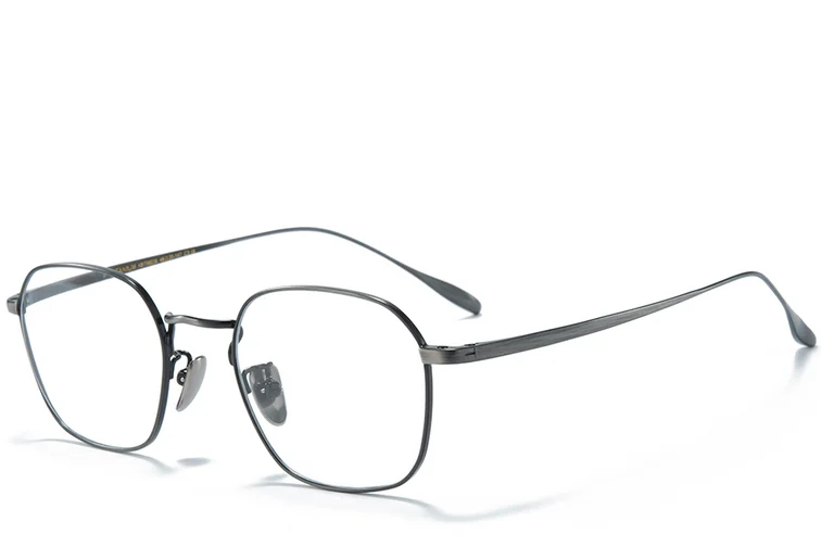 Oval Gray Titanium Glasses #BS0218-0030