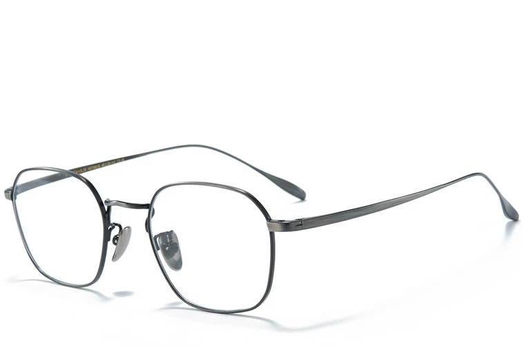 Oval Gray Titanium Glasses #BS0218-0030