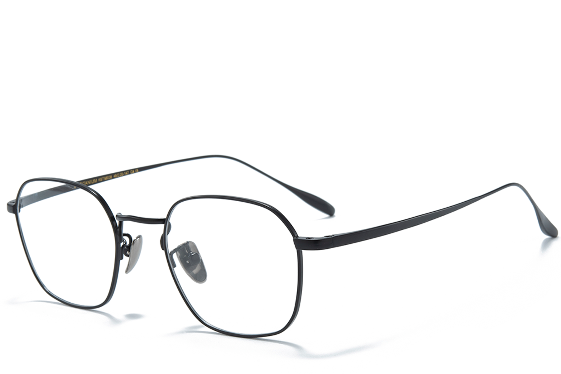 Oval Black Titanium Glasses #BS0218-0031