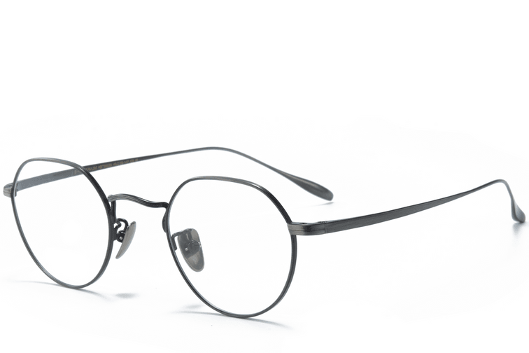 Round Gray Titanium Glasses #BS0218-0034