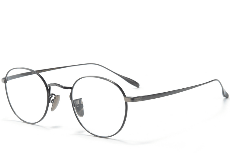 Oval Gray Titanium Glasses #BS0218-0038