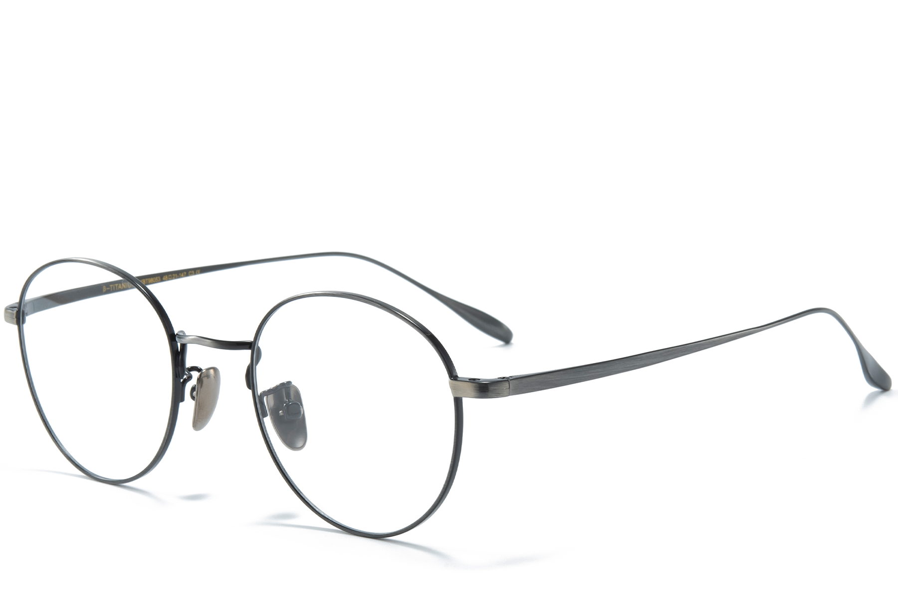 Oval Gray Titanium Glasses #BS0218-0042