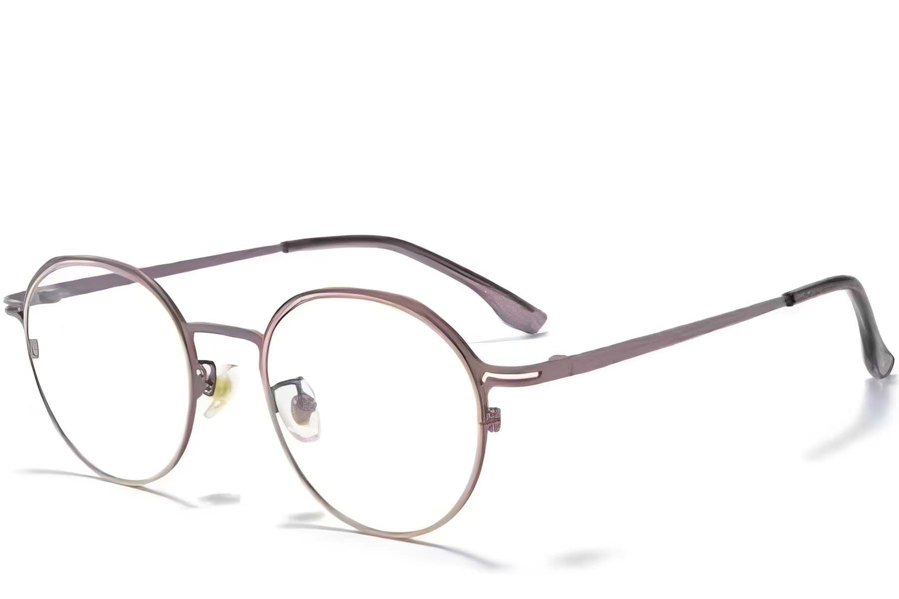 Oval Pink Titanium Glasses #BS0218-0047