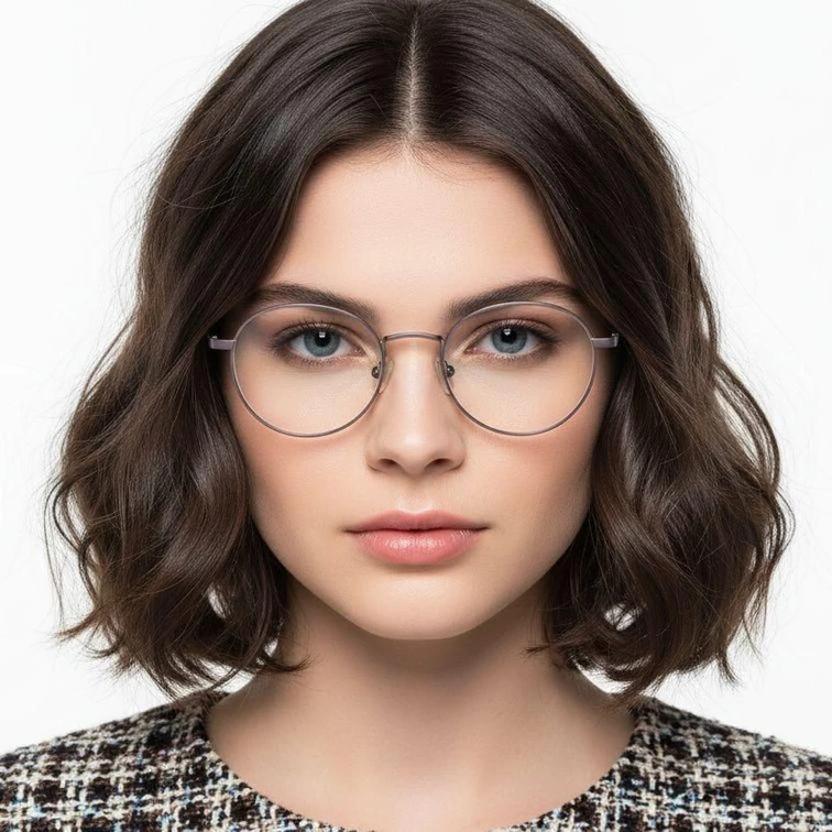 Oval Pink Titanium Glasses #BS0218-0047