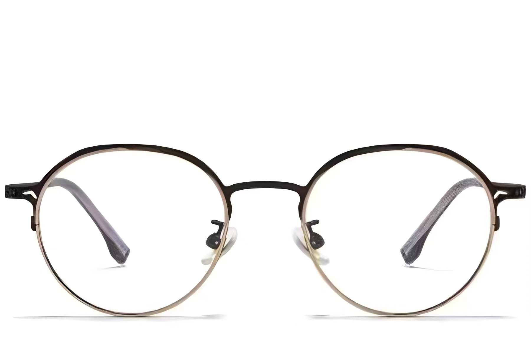 Ovale schwarze Titanbrille #BS0218-0048