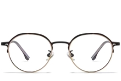 Gafas ovaladas de titanio negro #BS0218-0048