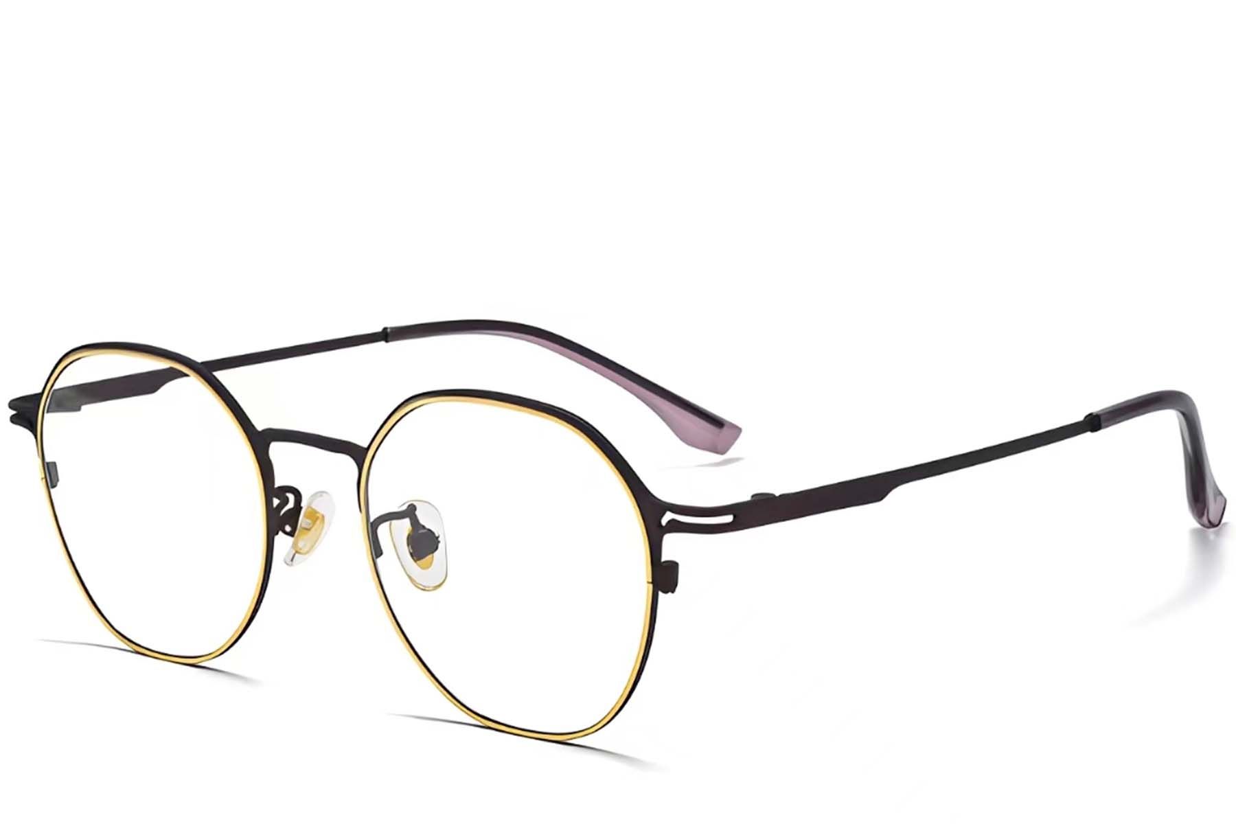 Oval Black Titanium Glasses #BS0218-0052