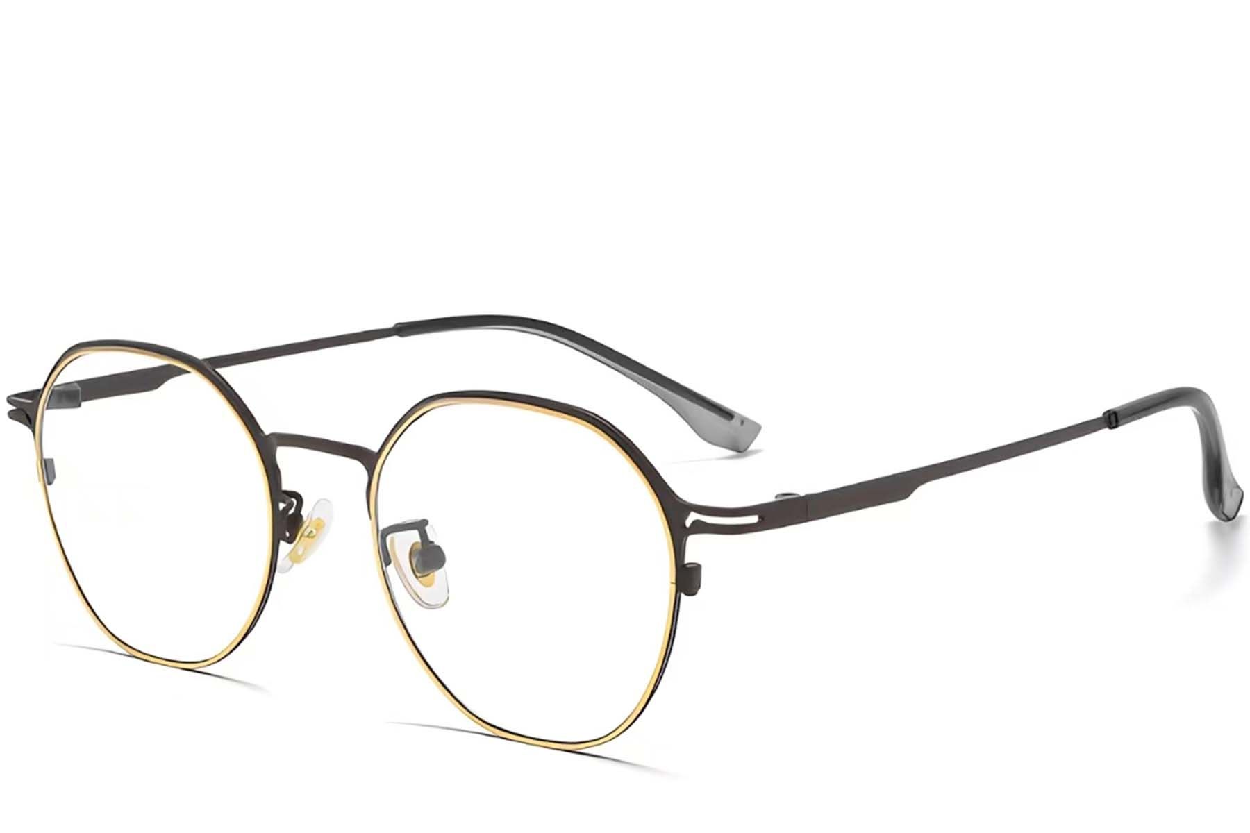 Oval Black Titanium Glasses #BS0218-0053