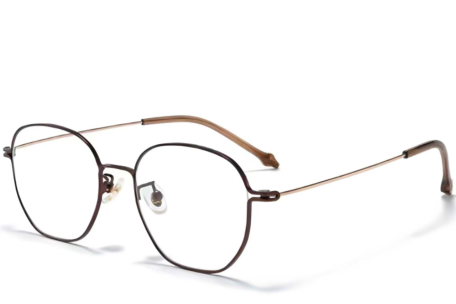 Oval Black Titanium Glasses #BS0218-0055