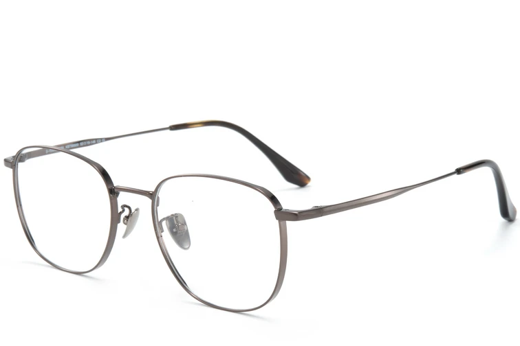 Rechteckige braune Titanbrille #BS0218-0060