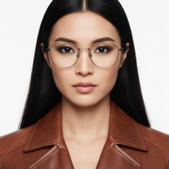 Gafas de titanio gris ovaladas #BS0218-0071