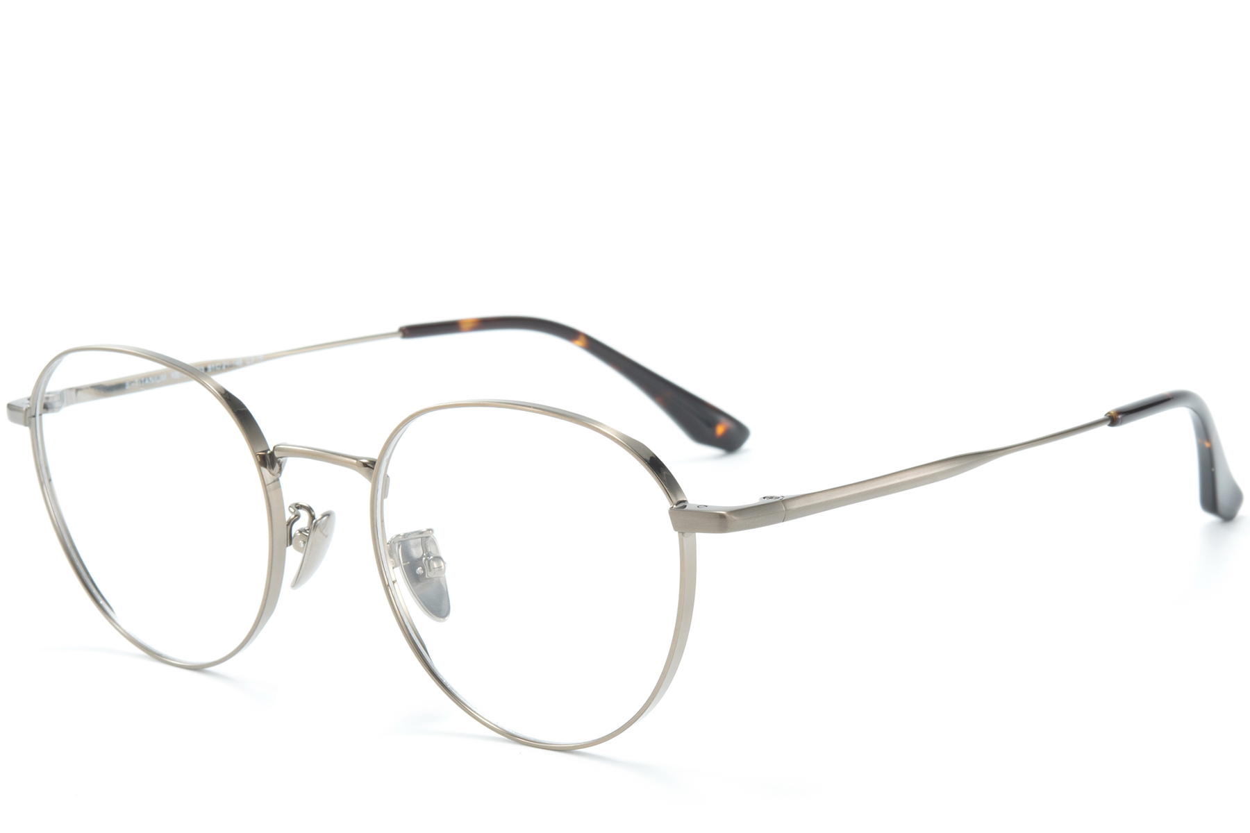 Oval Gray Titanium Glasses #BS0218-0076