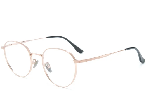 Oval Golden Titanium Glasses #BS0218-0078