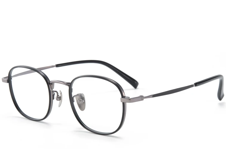 Rectangular Black Titanium Glasses #BS0218-0091