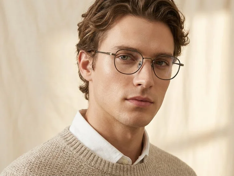 Rectangular Black Titanium Glasses #BS0218-0093