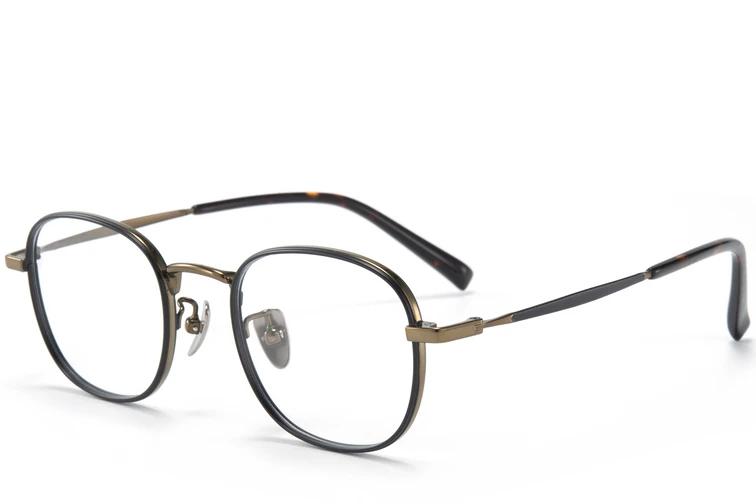Rectangular Black Titanium Glasses #BS0218-0093