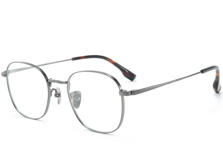 Rectangular Gray Titanium Glasses #BS0218-0108