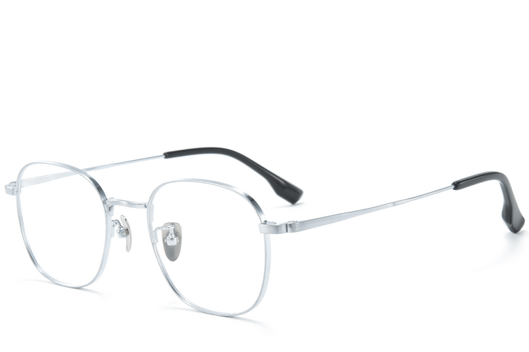 Rectangular Silver Titanium Glasses #BS0218-0110