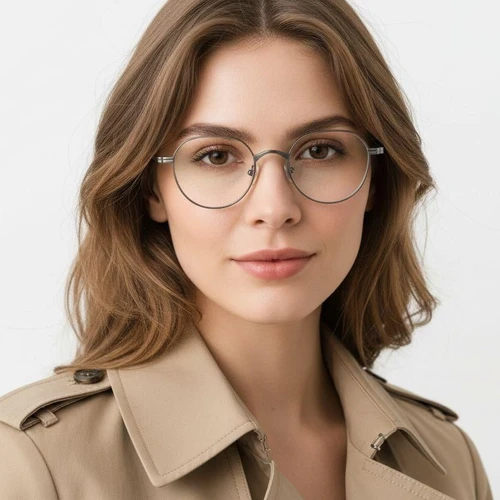 Oval Silver Titanium Glasses #BS0218-0114