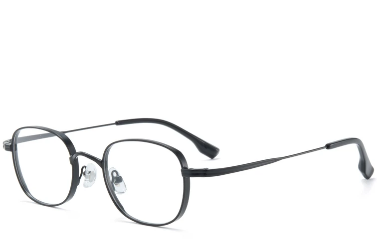 Rectangular Black Titanium Glasses #BS0218-0116