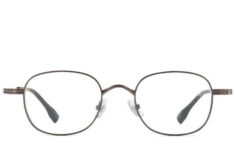 Rectangular Brown Titanium Glasses #BS0218-0117