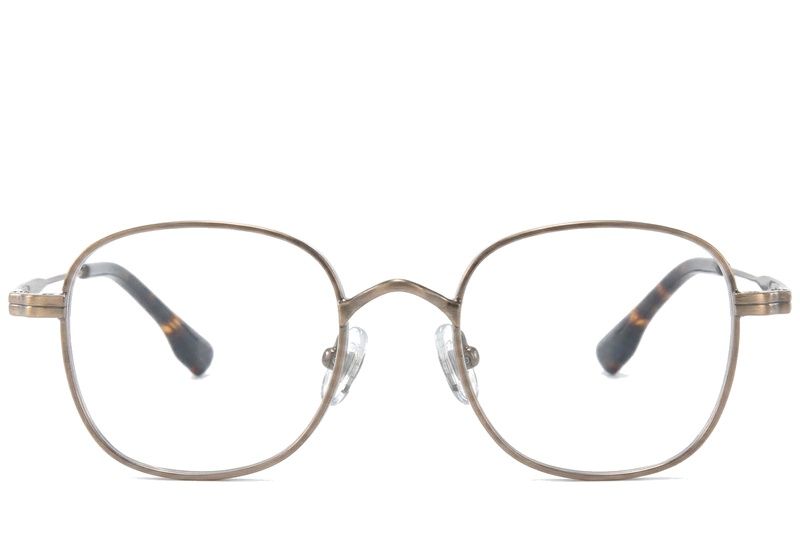 Rectangular Brown Titanium Glasses #BS0218-0118