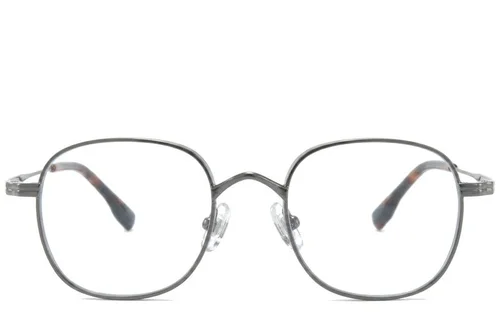 Lunettes rectangulaires en titane argenté #BS0218-0119