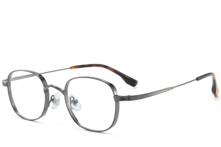 Lunettes rectangulaires en titane argenté #BS0218-0119