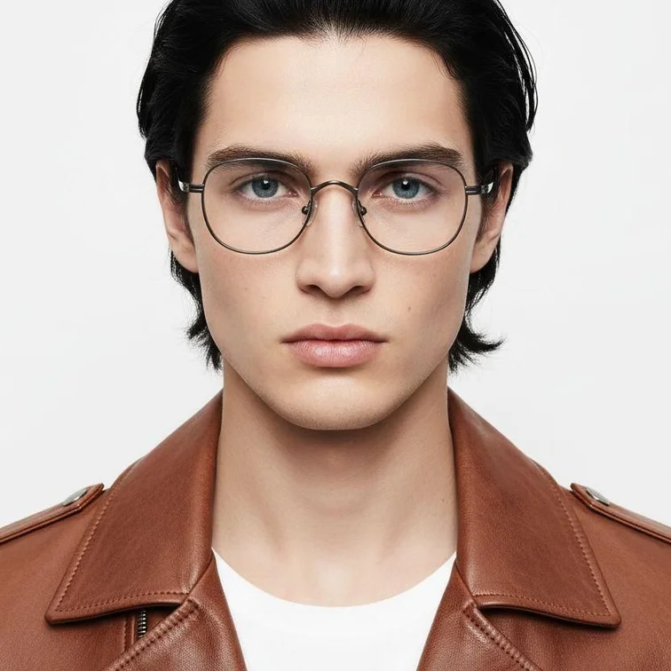 Rectangular Silver Titanium Glasses #BS0218-0119