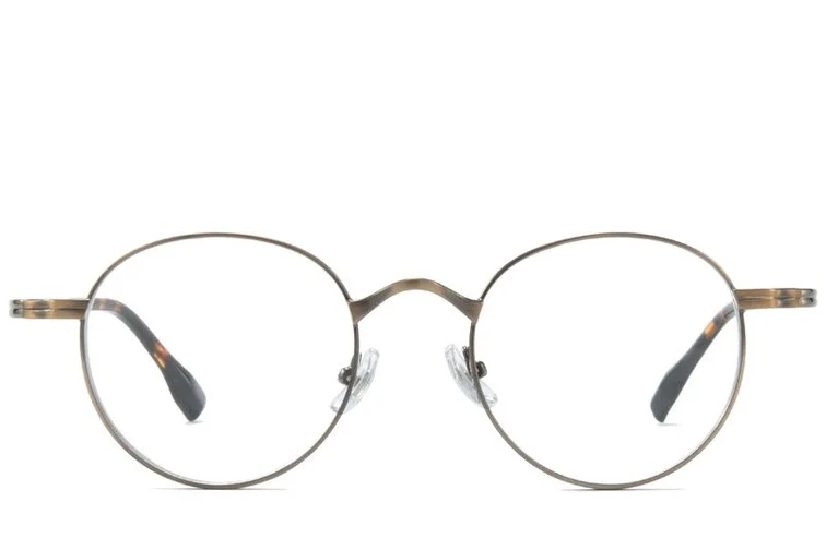 Ronde bruine titanium bril #BS0218-0122