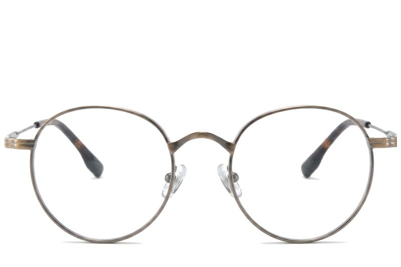 Round Brown Titanium Glasses #BS0218-0123