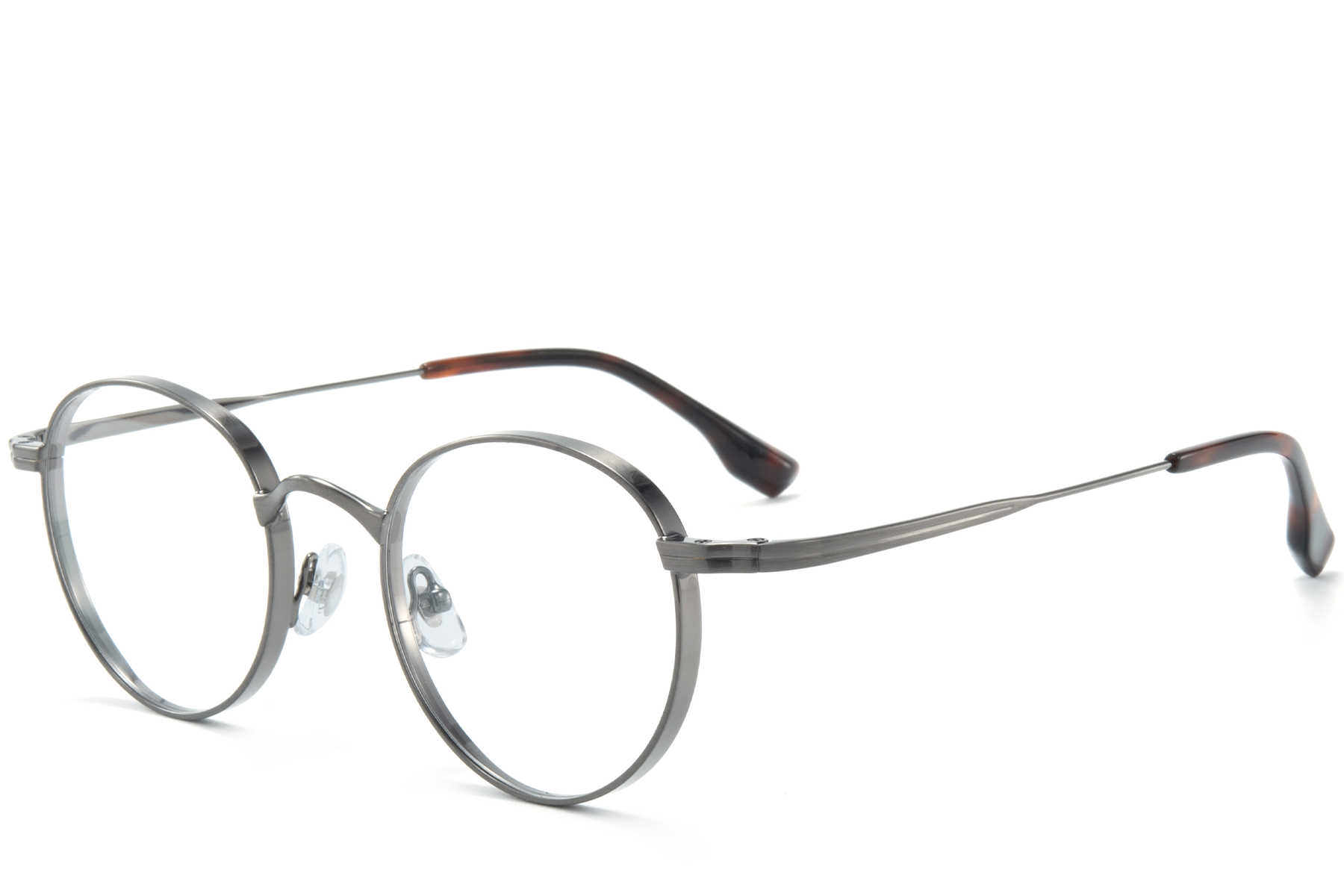 Round Silver Titanium Glasses #BS0218-0124