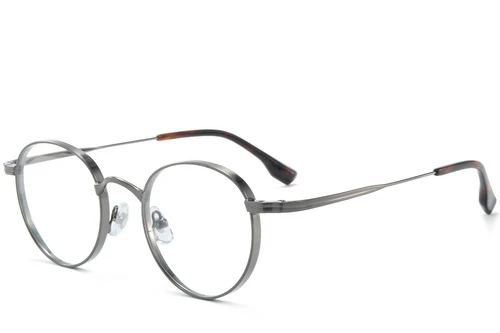 Round Silver Titanium Glasses #BS0218-0124