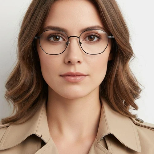 Rectangular Black Titanium Glasses #BS0218-0126