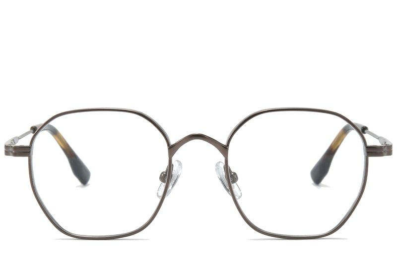 Rectangular Brown Titanium Glasses #BS0218-0127