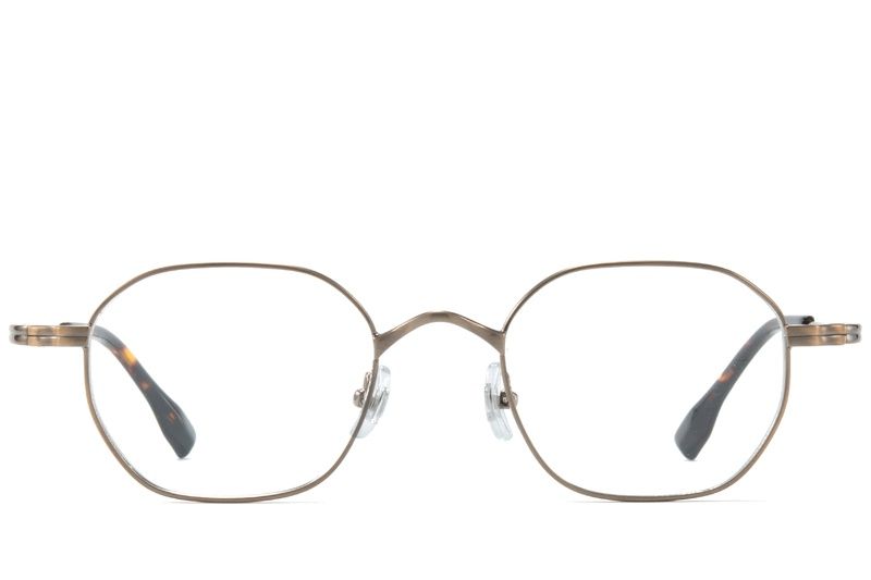 Rectangular Brown Titanium Glasses #BS0218-0128