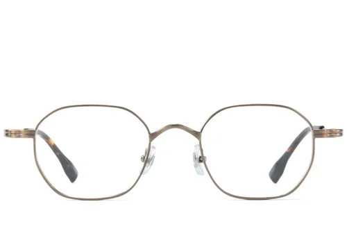 Lunettes rectangulaires en titane brun #BS0218-0128