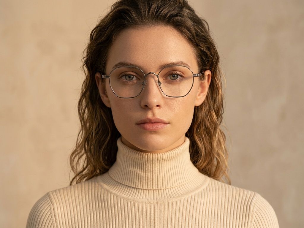 Rectangular Silver Titanium Glasses #BS0218-0129