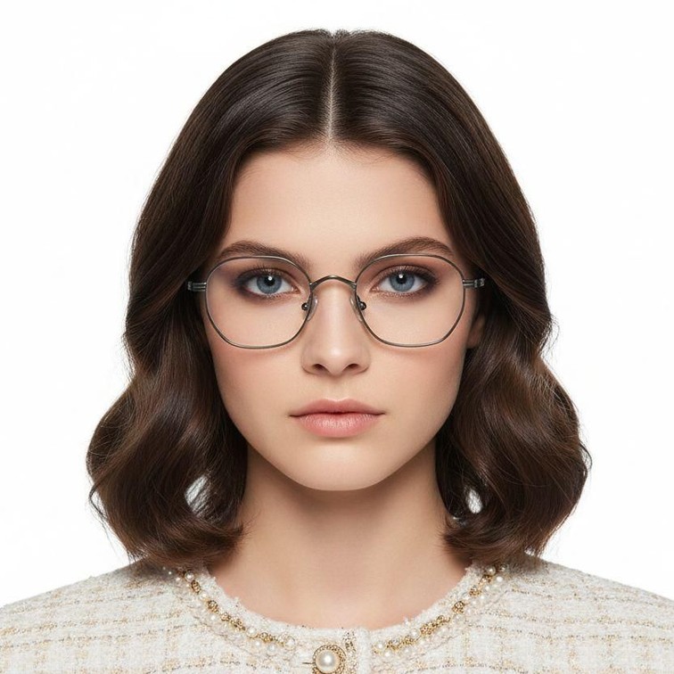 Rectangular Silver Titanium Glasses #BS0218-0129