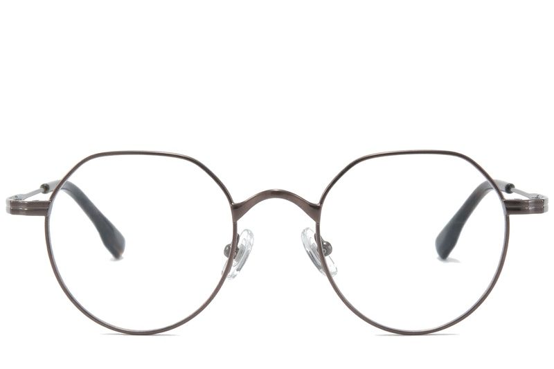 Oval Brown Titanium Glasses #BS0218-0132