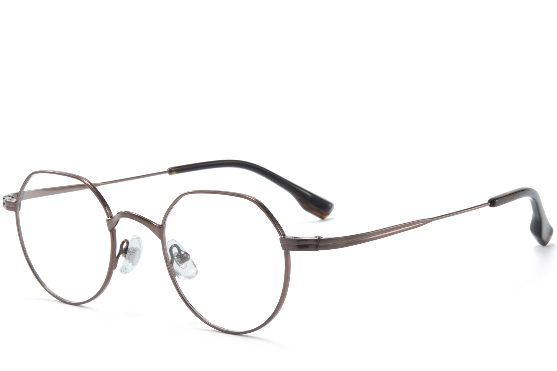 Gafas ovaladas de titanio marrón #BS0218-0132