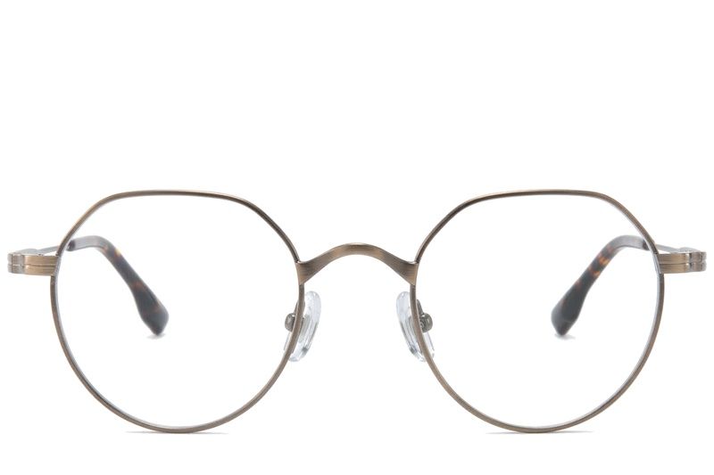 Gafas ovaladas de titanio marrón #BS0218-0133