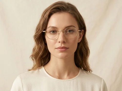 Lunettes ovales en titane roses #BS0218-0135