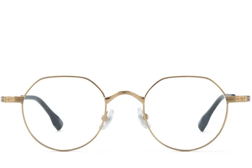 Oval Golden Titanium Glasses #BS0218-0135
