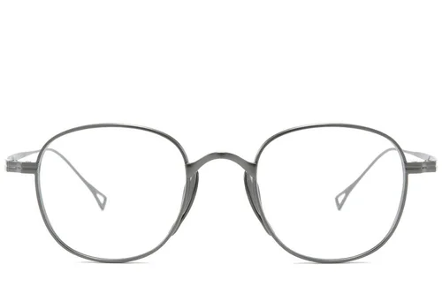 Lunettes rectangulaires en titane argenté #BS0218-0139