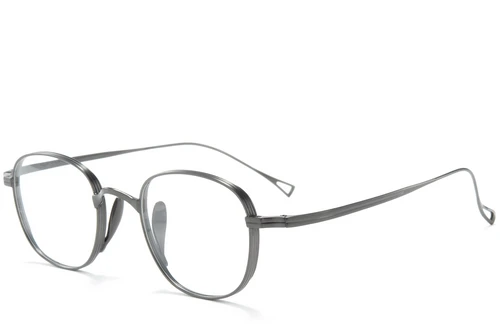 Rectangular Silver Titanium Glasses #BS0218-0139