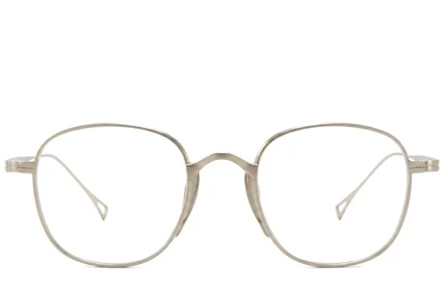 Lunettes rectangulaires en titane doré #BS0218-0140
