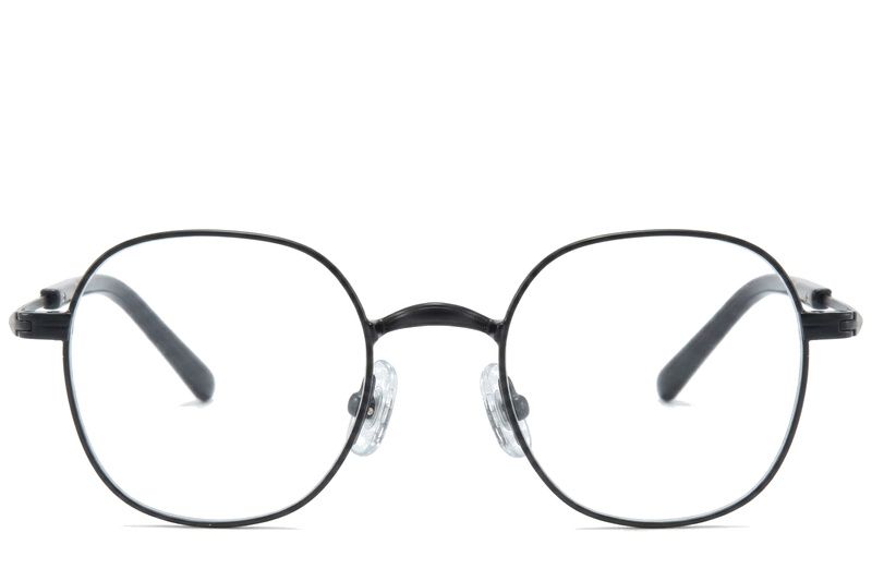 Oval Black Titanium Glasses #BS0218-0141
